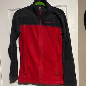 Columbia Charcoal and Crimson Fleece Jacket